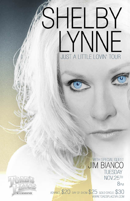 Rob Sheley - Posters - Shelby Lynne at Toad's Place Poster Rob Sheley - Posters - Shelby Lynne at Toad's Place Poster